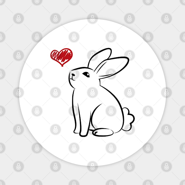 Bunny Rabbit in love Magnet by Bunny2Bunny